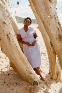 Vestido midi jersey línea A de algodón orgánico verde Seasalt Cornwall para mujer - Imagen 1 de 12