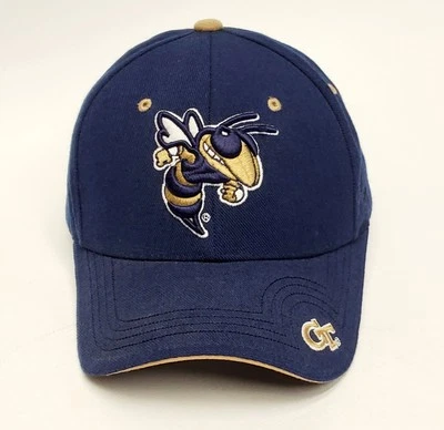 Georgia Tech Yellow Jackets ADJ Hat Cap Embroidered Blue W/Buzz Logo Zephyr - Image 1 of 4