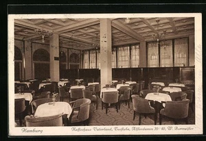 Hamburg, Kaffeehaus Vaterland, Teestube, Alsterdamm 39 /40, Ansichtskarte - Bild 1 von 2