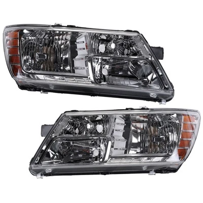 Pair of Headlight Assemblies for 2009-2020 Dodge Journey LH RH Clear Lens ABS Foto 1 de 4
