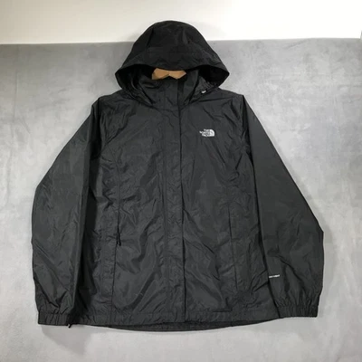 The North Face Dryvent Waterproof Hooded Wind Rain Jacket Womens XL Black Zip Up - Image 1 of 4
