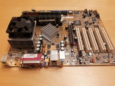 Mainboard ASUS A7N8X 4MBO OEM Sockel A (462) + AMD Athlon XP 2800+ + 1GB - Bild 1 von 4