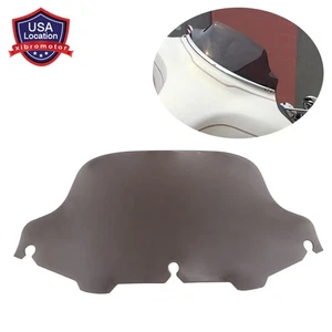 8"Smoke Wave Windshield For Harley Touring Street Glide Ultra Classic CVO 96-13 - Picture 1 of 10