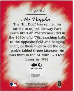 Mo Vaughn 1997 DONRUSS STUDIO MLB MASTER STROKES 8X10 JUMBO CARD #7of24 Red Sox - Picture 1 of 2