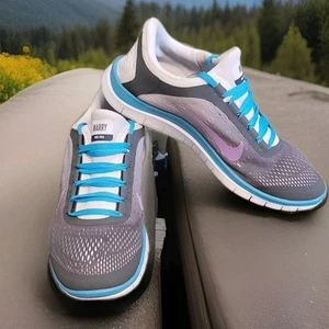NIKEID Free Run 3.0 Womens Custom Size 9.5 Running Shoe 588604-991  Gray/Blue  - Picture 1 of 9