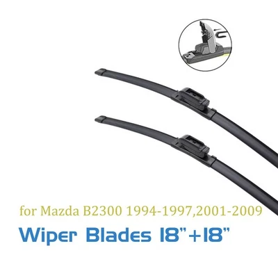 2, para Mazda B2300 1994-1997,2001-2009 limpiaparabrisas 18 18 gancho en J delantero Foto 1 de 4