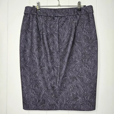 ELLE Pencil Skirt Black Floral Size 6 - Image 1 of 4