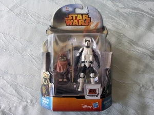 Star Wars Ewok Wicket Warrick & Biker Scout Trooper 3,5" von Hasbro (OVP) - Bild 1 von 1