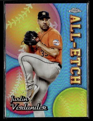 2024 Topps Chrome #CAE-12 Justin Verlander Chrome All-Etch Card Houston Astros - Image 1 of 2