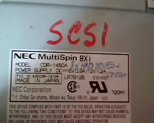 NEC MultiSpin 8Xi CDR-1460A A3DCDR-1410A LR79125 E151483 1996 SCSI CD-ROM Reader - Picture 1 of 3