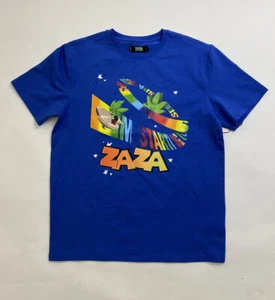 ZAZA 100%authentic Mens S/S Tshirt Size large blue logo - Bild 1 von 5