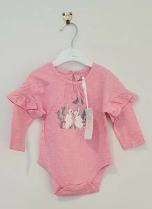 BEBE Baby Girl Romper Size 00 3-6 months NEW pink GROWSUIT RRP$39.95 - Picture 1 of 8