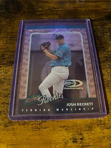 2001 Donruss Rated Rookie Josh Beckett Foil RC Career Stat Line #004/212 - Picture 1 of 2