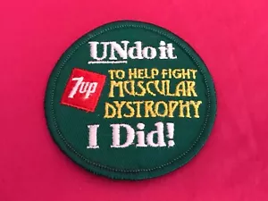 7UP Rückgängig machen, um Muskeldystrophie zu helfen, habe ich getan! Aufnähen Patch brandneues Soda - Bild 1 von 3