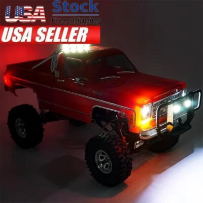 Front Bumper Bar w/ Led Light Front & Taillight Roof light For RC 1/18 Trx4m K10 - Image 1 of 4