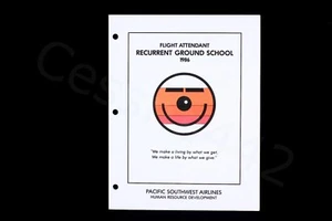 PSA Vintage FLIGHT ATTENDANT Ground School 1986 Pacific Southwest Airlines NEW - Picture 1 of 8