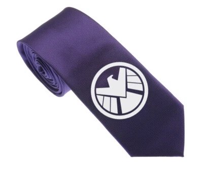 Marvel S.H.I.E.L.D Escudo Hombres Tejido Delgado Novio 2.5" Corbata Corbata Gemelos Foto 1 de 3