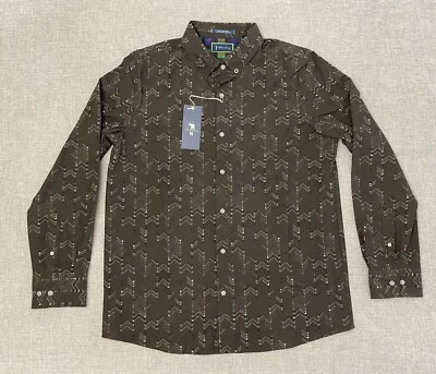 William Murray Herringbone Golf Club  Mens Medium Long Sleeve Button Down NWT - Image 1 of 4