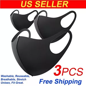 Washable Face Mask Reusable Breathable Double Layer Soft Cotton Unisex US - Picture 1 of 6