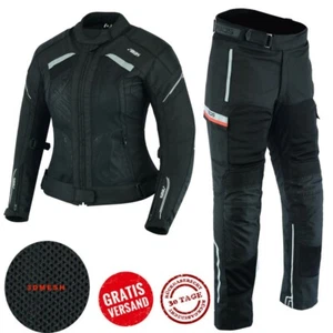 Damen Motorrad Textil Jacke und Hose Damen Motorrad Touring Kombi Wasserdicht - Picture 1 of 5