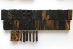 More details for wooden letterpress printing blocks type 8.5cm high. choose your letter.