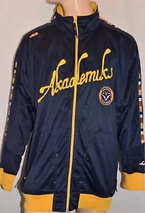 Akademiks 3XL Zip Up Jacket Sweatshirt Navy Blue Pockets 90s Y2K Windbreaker - Picture 1 of 10