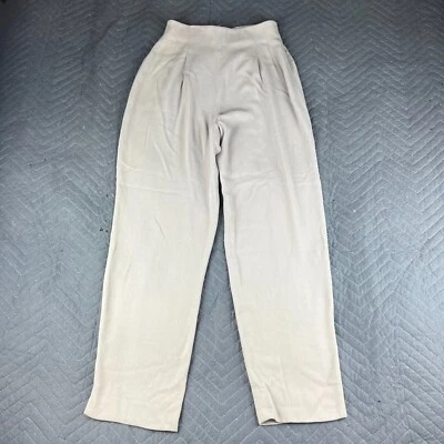 Pantalones de colección Emanuel Unsaro para mujer talla 6 gris tiro alto diseñador plisado Foto 1 de 4