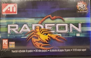 ATI Radeon 32mb GPU (2001) - Still Shrink Wrapped: COMP USA Sticker Still On Box - Picture 1 of 9