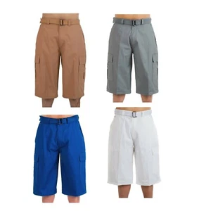 Men Big and Tall BTL Cargo Shorts With Belt Twill Multi Pockets Size 30 - 50 - Picture 1 of 13