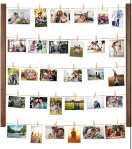 Marco de fotos de pared Halcent para exhibición de imágenes, decoración de madera pH - Imagen 1 de 5
