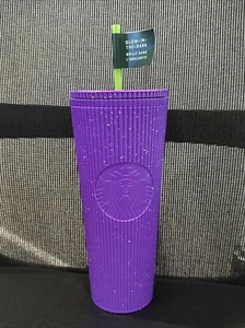 Starbucks Halloween Brilla en la Oscuridad Púrpura Salpicaduras 24 OZ Vaso Venti - Imagen 1 de 5