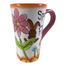 Cracker Barrel Spring Has Sprung 16 Oz. Coffee Mug Spring Fling Flowers Bunny