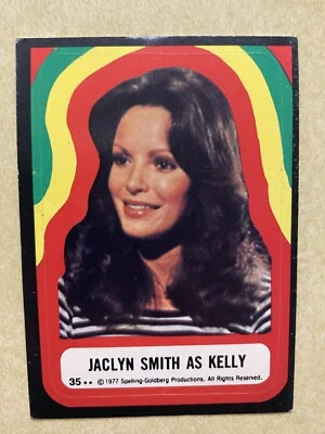 1977 CHARLIE'S ANGELS STICKER #35 JACLYN SMITH AS KELLY -GREAT CONDITION ELEGANT - Image 1 of 2