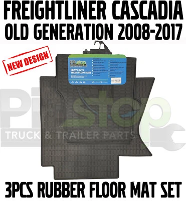 Freightliner Cascadia Old Gen 2008-2017 All Weather Rubber Floor Mats MAT Liners - Image 1 of 4