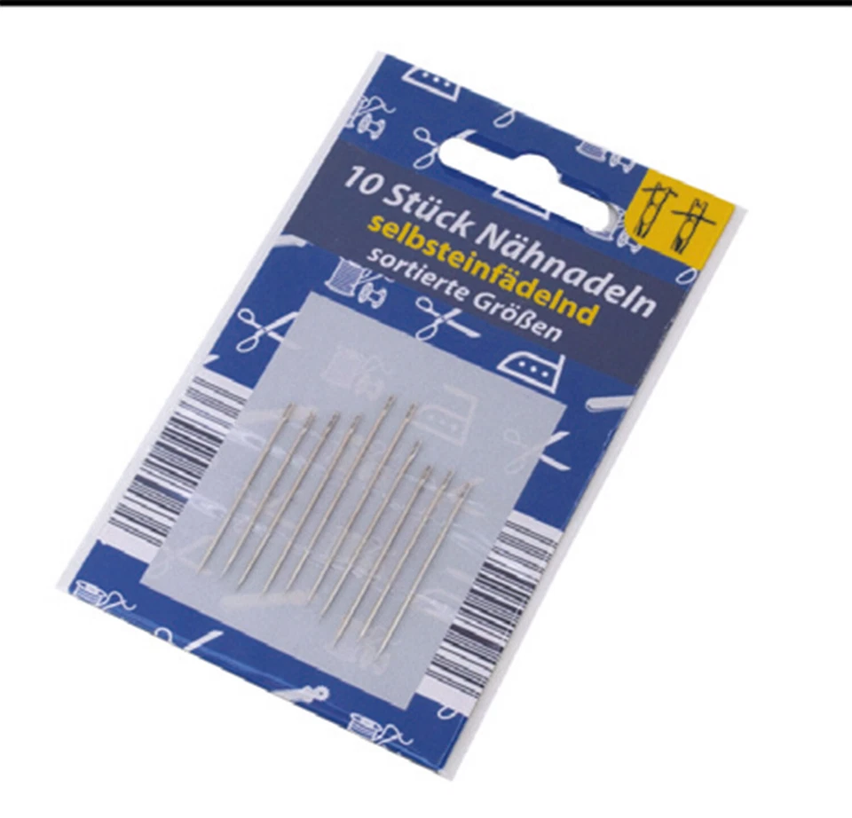 Selbsteinfädelnde Nähnadeln, 10er Set Nähnadel Wundernadel Zaubernadel Nähen - Bild 1 von 1