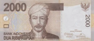 2000 Rupiah Indonesia Banknote 2013. IDR Indonesian Uncirculated Bill - Picture 1 of 2