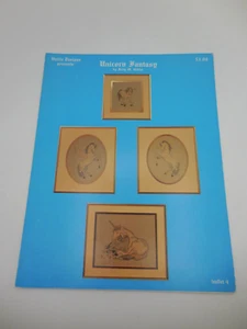 Vintage Counted Cross Stitch Pattern Booklet UNICORN FANTASY by Judy Gibbs - Picture 1 of 3