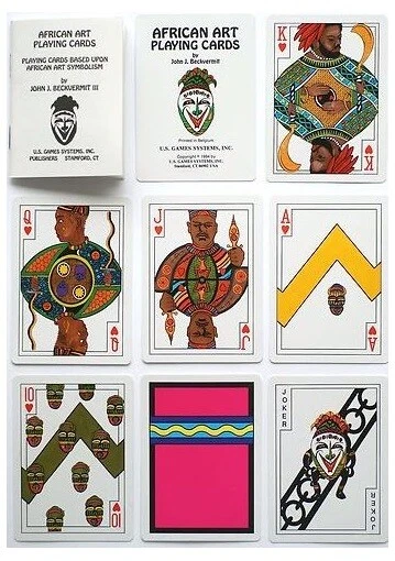 NEW & SEALED! African Art Playing Card Deck Beckvermit 1994 U.S. Games System  - Image 1 of 4