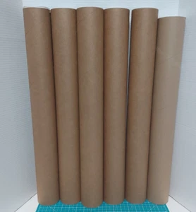 6 x Premium Kraft Mailing Shipping Poster Tubes with Plastic End Caps 3" x 24" - Bild 1 von 4