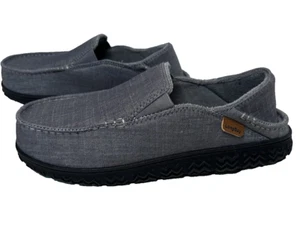 Long Bay Men's Loafer Slippers, Gray, House Shoes, Size 9 Great Gift Dad - Picture 1 of 14