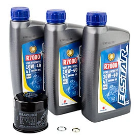Kit de cambio de aceite semisintético Suzuki ECSTAR R7000 10W-40 para Suzuki Foto 1 de 1