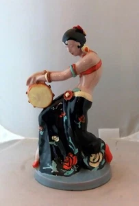 KOMLOS, ART DECO DANCER Hungarian Hand Paint.Ceramic Figurine by Komlos Brothers - Picture 1 of 12