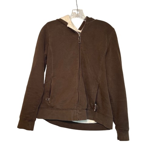 VETEMENTS L.L. Giacca Bean Brown zip uomo taglia media sherpa accogliente invernale da lavoro