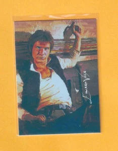 Tarjeta impresa giclee firmada por artista Han Solo de Star Wars #3 92/100 2014 - Imagen 1 de 2