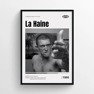 La Haine Movie Poster Print, Wall Art - Unframed
