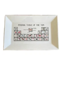 Dinner Platter Dishique/ Periodic Table Of The 70s Porcelain - Picture 1 of 3