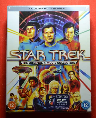 New & Sealed 4K Star Trek The Original 4 Movie Collection 4K Box Set Blu-ray - Image 1 of 4