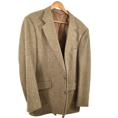 Abrigo deportivo de lana Joseph Feiss Barleycorn Tweed para hombre 43 largo NUEVO Foto 1 de 4