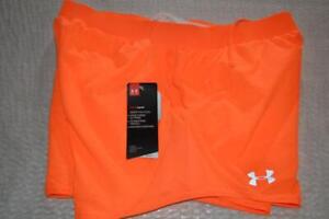 41389-a Under Armour Gym Shorts Lined Orange Size Medium Adult Womens NEW