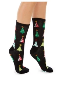 2 Pairs Charter Club Womens Holiday Christmas Tree Crew Socks Size 9-11 - Picture 1 of 1